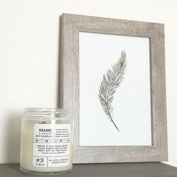 Other - Gold Foil Feather Print With Frame!
